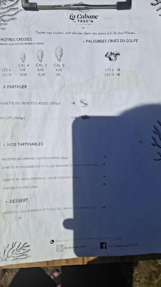 La Cabane du Trec'h - Menu Image 3